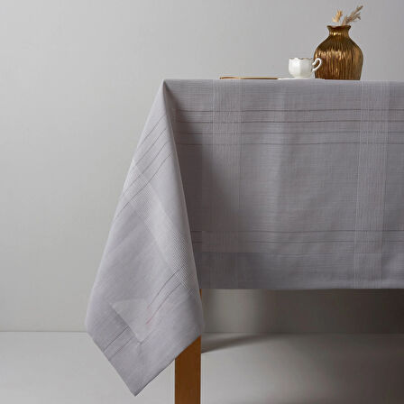 Linens Basic 160x220 cm Masa Örtüsü Gri