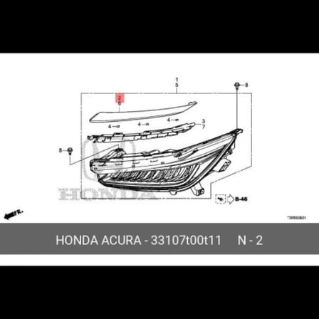 Honda City (2021 Yılında Çıkan Kasa) Ön Far Kaşı Sol (Oem No: 33108T00T11)