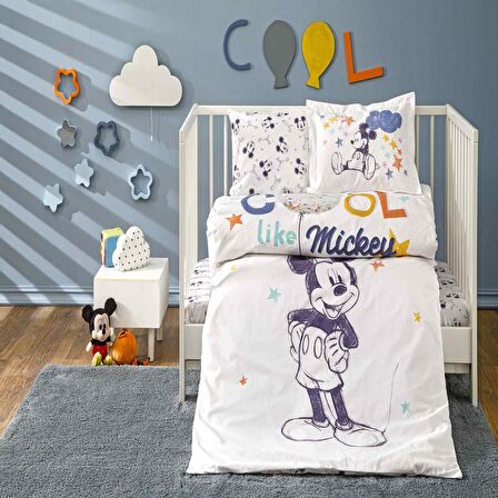 Taç Disney Mickey Mouse Cool Pamuk Bebek Nevresim Takımı