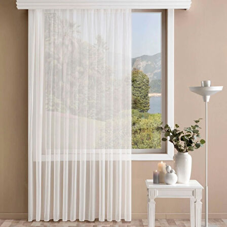 Taç Aldrin Hazır Tül Perde Ekru 250x260 cm