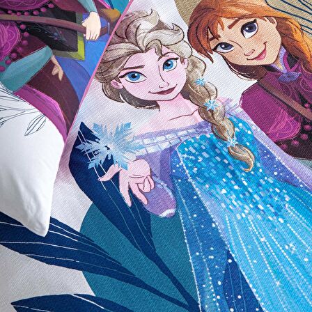 Taç Disney Frozen Forest Pamuk Tek Kişilik Pike Takımı