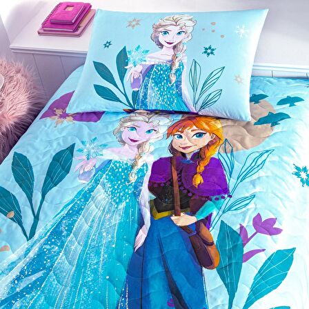 Lisanslı Disney Frozen Flower Power CPP Tek Kişilik Yatak Örtüsü