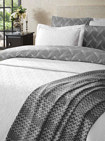 TAÇ ELORA GÜNLÜK SET GRI ÇİFT KİŞİLİK