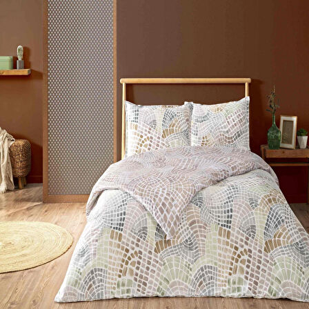 Linens Allday Artisan Pamuk Saten Tek Kişilik Nevresim Takımı Çok Renkli