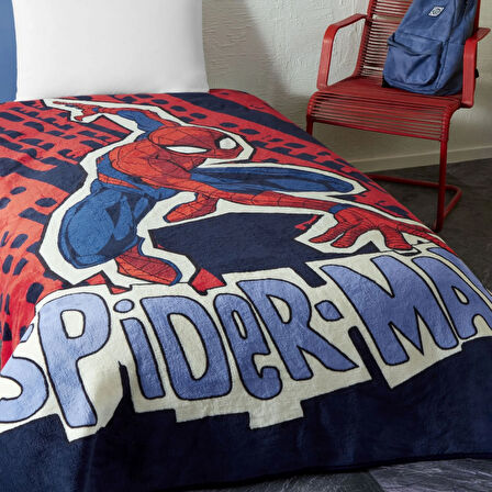 Lisanslı Spiderman Block Tek Kişilik Battaniye