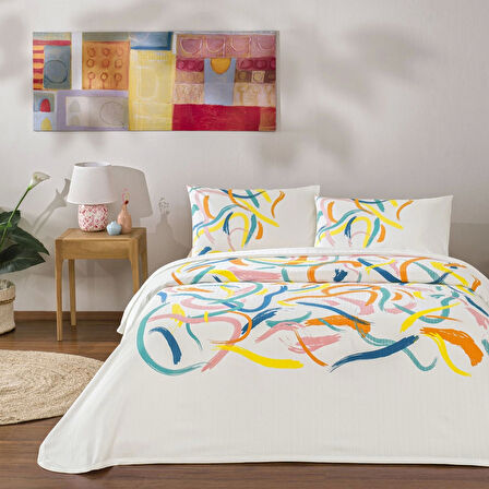 TAÇ ZEST PKB PİKE TAKIMI TURUNCU ÇİFT KİŞİLİK