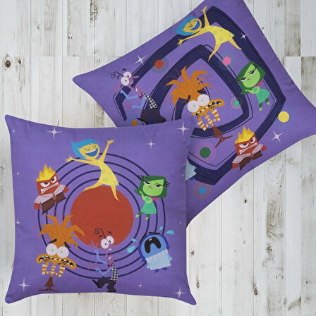 Lisanslı Disney Inside Out 2 40x40 Pamuk Kırlent