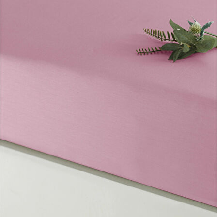 Linens Mix&Match Pamuk Saten Çift Kişilik Lastikli Çarşaf Gül Kurusu