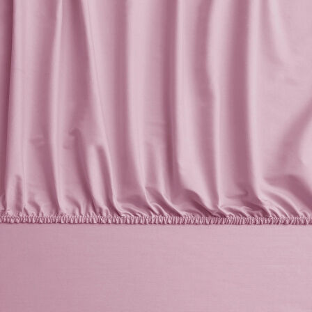 Linens Mix&Match Pamuk Saten Çift Kişilik Lastikli Çarşaf Gül Kurusu