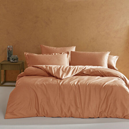 Linens Mix&Match Pamuk Saten 2'li Standart Yastık Kılıfı Seti Turuncu