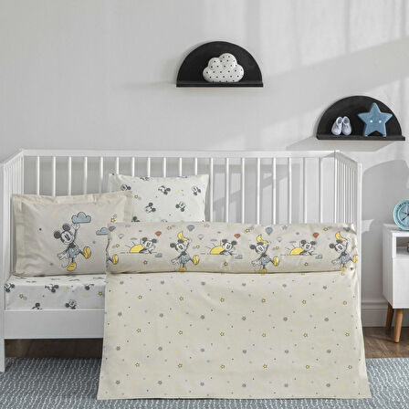 Taç Lisanslı Disney Mickey Mouse Dream Baby Pamuk Bebek Nevresim Takımı