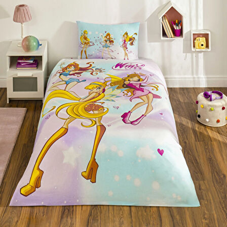 Taç Lisanslı Winx Magic Tek Kişilik Pamuk Nevresim Takımı