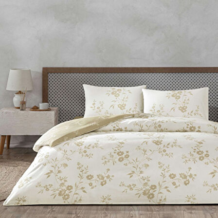 Taç Vellise Ranforce Tek Kişilik Nevresim Takımı Beyaz