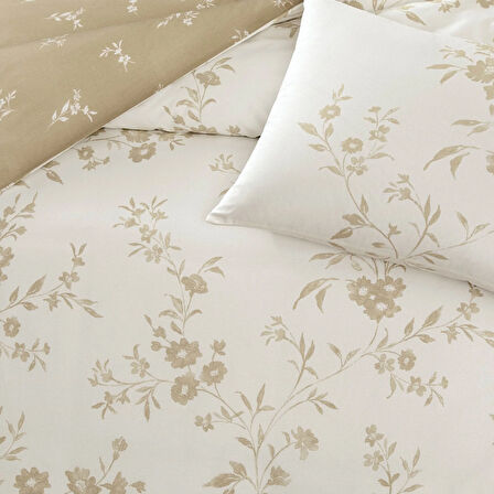 Taç Vellise Ranforce Tek Kişilik Nevresim Takımı Beyaz