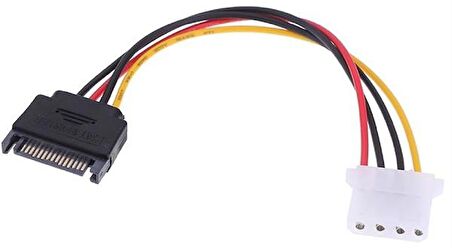 Sata Kasa Hdd Dişi Erkek 4 Pin Power Molex Güç Kablosu 20 Cm