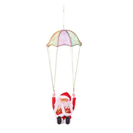 40cm Paraşütte Takla Atan Noel Baba Hareketli Pilli