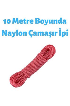 Renkli Naylon Çamaşır İpi 10 Metre 1 Adet Fiyatıdır