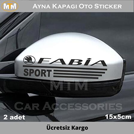 Skoda Fabia Ayna Kapağı Oto Sticker (2 Adet)