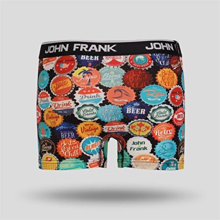 John Frank Dijital Erkek Boxer-Beercap