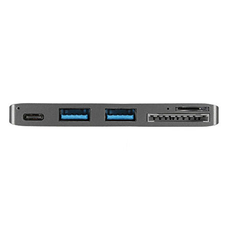 5in1 Usb-C Hub 3.0 Type-C Şarj Kart Okuyucu Type-C Adaptör (Gri)