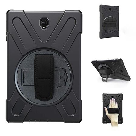 Ally Galaxy Tab S4,10.5,T830,T835,3 Katmanlı Standlı Zırh Kılıf SİYAH