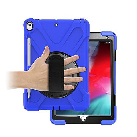 Ally İpad Pro 10.5 Air10.5 2019 Kalem Yerli Standlı Zırh Kılıf MAVİ