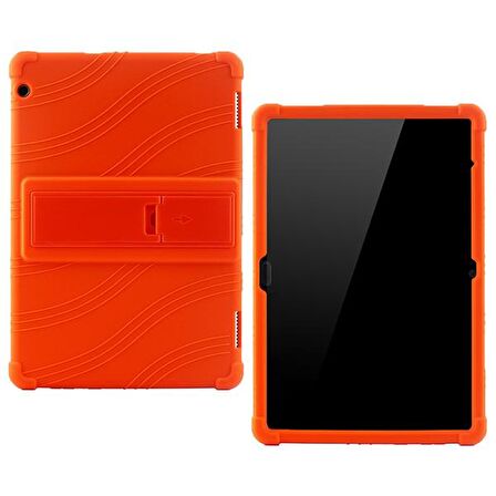Ally Huawei Mediapad T5,10 Standlı Silikon Kılıf TURUNCU