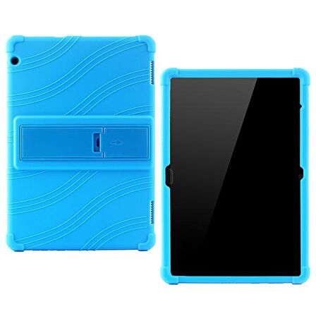Ally Huawei Mediapad T5,10 Standlı Silikon Kılıf AÇIK MAVİ