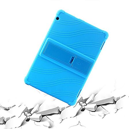 Ally Huawei Mediapad T5,10 Standlı Silikon Kılıf AÇIK MAVİ