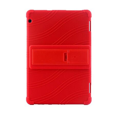 Ally Huawei Mediapad T5,10 Standlı Silikon Kılıf KIRMIZI
