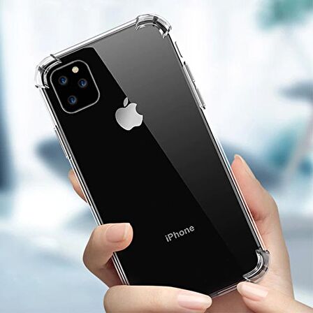 İPhone 11 Anti-Drop Darbe Emici Silikon Kılıf ŞEFFAF