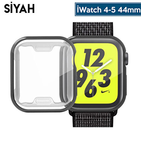 Apple İWatch 6-5-4 44mm 360 Koruma Ultra Slim Silikon Kılıf