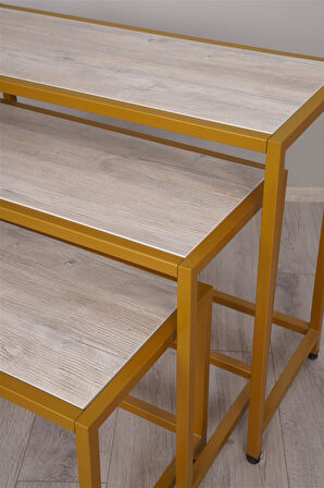 Üçlü Merdiven Masa Gold Stand