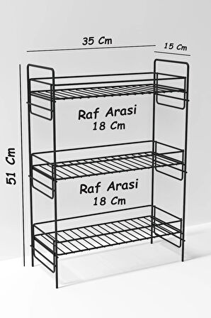 2 Katlı Mutfak Rafı Banyo Dolabı Çok Amaçlı Düzenleyici Baharatlık Masa Üstü Tezgah Raf Organizer