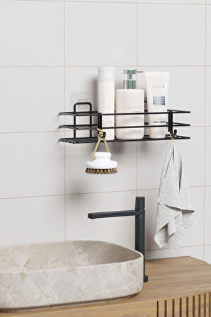 Yapışkanlı Banyo Rafı Duş Şampuanlık Duvar Düzenleyici Organizer 1 Adet
