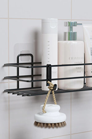 Yapışkanlı Banyo Rafı Duş Şampuanlık Duvar Düzenleyici Organizer 1 Adet