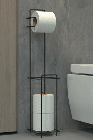 Tuvalet Kağıtlığı Wc Kağıtlık Yedekli Metal Tuvalet Kağıdı Standı Tutacağı Askısı