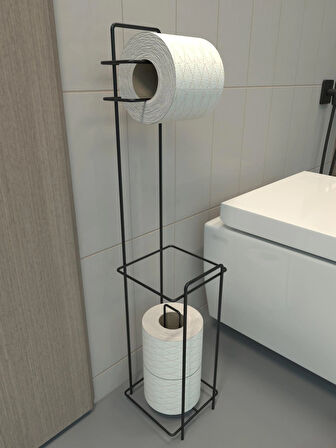 Tuvalet Kağıtlığı Wc Kağıtlık Yedekli Metal Tuvalet Kağıdı Standı Tutacağı Askısı