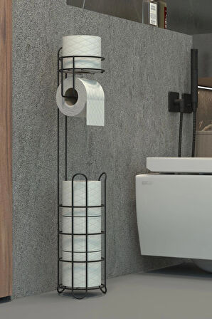 Tuvalet Kağıtlığı Wc Kağıtlık Yedekli Metal Tuvalet Kağıdı Standı Tutacağı Askısı