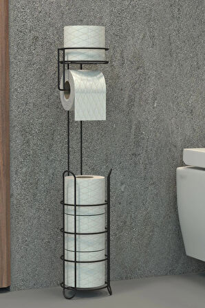 Tuvalet Kağıtlığı Wc Kağıtlık Yedekli Metal Tuvalet Kağıdı Standı Tutacağı Askısı
