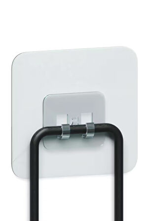 7x7 CM Süper Güçlü Yapışkanlı Banyo Askısı Yedek 4 Adet Sticker Raf Tutucu Askı