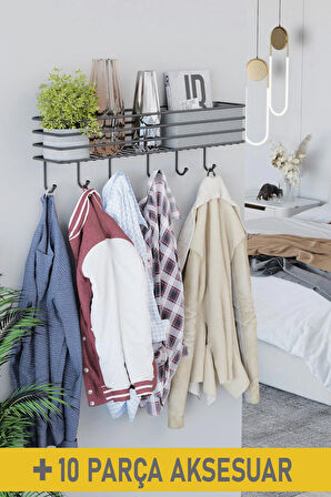 Yapışkanlı Metal Duvar Elbise Askılığı Kapı Arkası Askılık Portmanto Organizer Askı