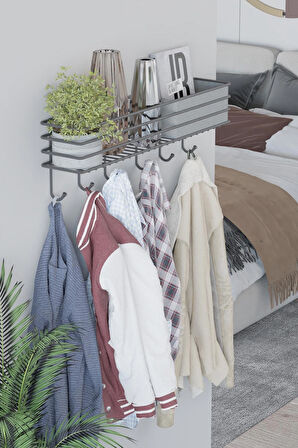 Yapışkanlı Metal Duvar Elbise Askılığı Kapı Arkası Askılık Portmanto Organizer Askı