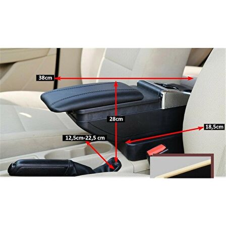 Suzuki Swift 2012 konsol uyumlu kol dayama bardaklıklı lüks deri küllüklü