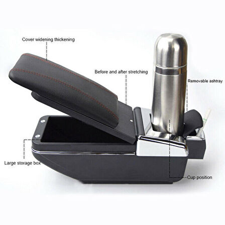 ford connect 2008 konsol uyumlu kol dayama bardaklıklı lüks deri küllüklü