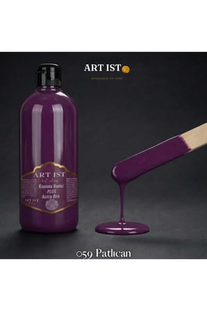 ART IST Kendinden Vernikli PLUS Su Bazlı Akrilik Boya 500 ml - 059 Patlıcan