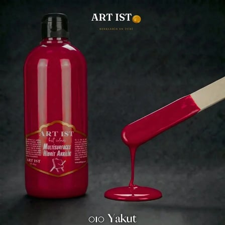 ART IST Multisurfaces Su Bazlı Akrilik Boya 500 ml - 010 Yakut Kırmızı