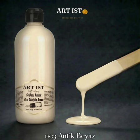 ART IST Geri Dönüşüm Su Bazlı Akrilik Boya 500 ml - 003 Antik Beyaz