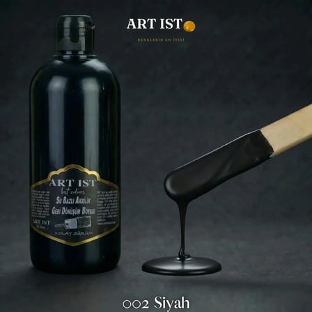 ART IST Geri Dönüşüm Su Bazlı Akrilik Boya 500 ml - 002 Siyah
