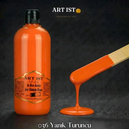 ART IST Geri Dönüşüm Su Bazlı Akrilik Boya 500 ml - 036 Yanık Turuncu